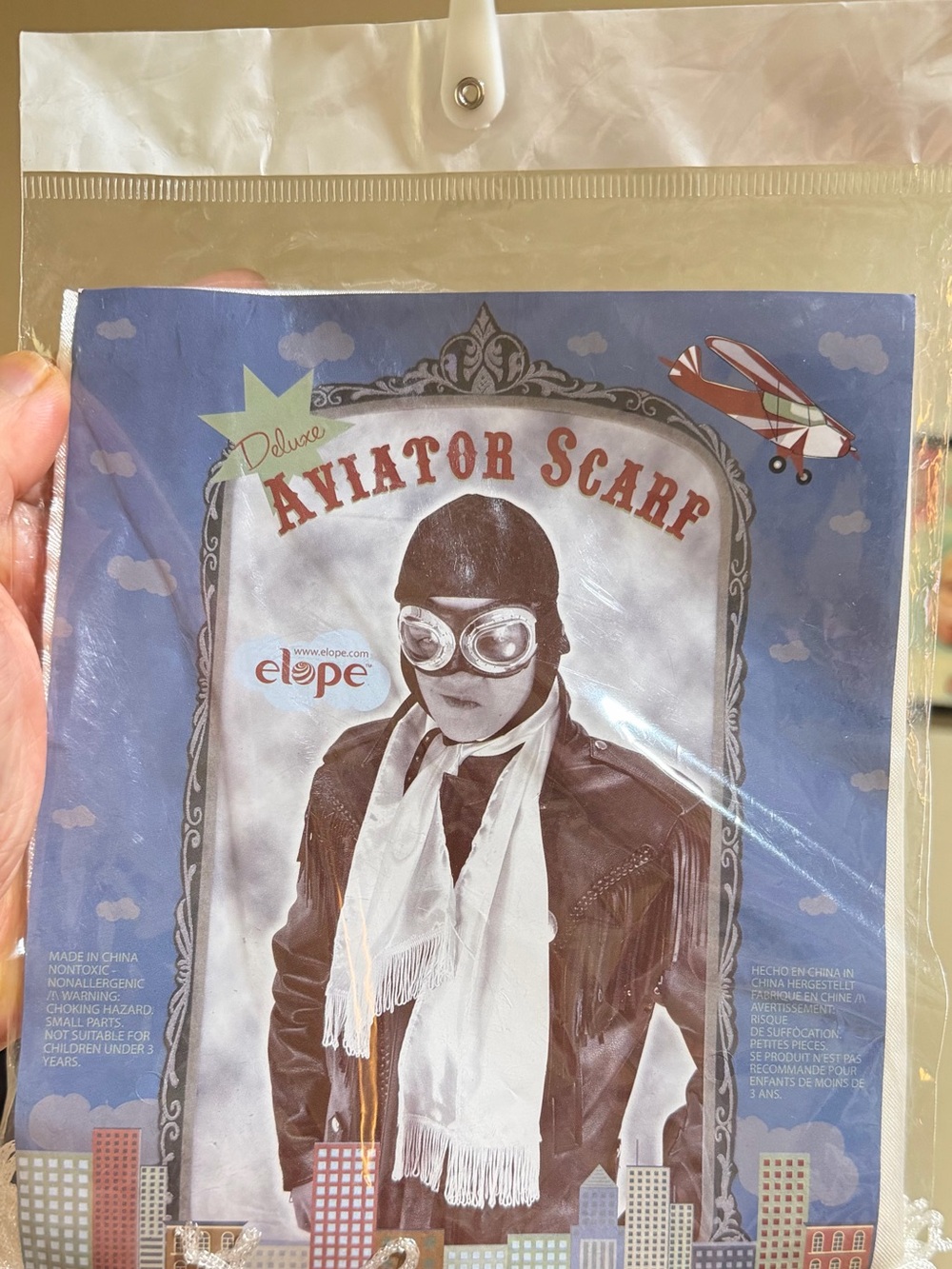 Elope Men’s White Aviator Scarf